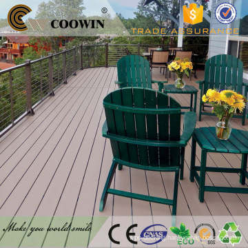 Contains no toxic chemicals green environment friendly solid wpc exterior flooring